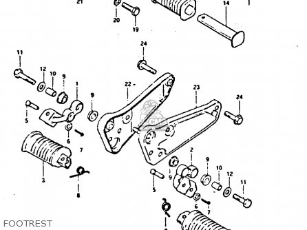 FOOTREST - GS550E 1981 (X) (E01 E02 E04 E18 E21 E22 E24 E25 E26 E30 E34)