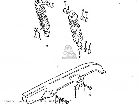 CHAIN CASE - SHOCK ABSORBER - GS550E 1981 (X) (E01 E02 E04 E18 E21 E22 E24 E25 E26 E30 E34)