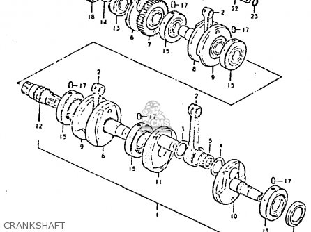 CRANKSHAFT - GS550E 1981 (X) (E01 E02 E04 E18 E21 E22 E24 E25 E26 E30 E34)