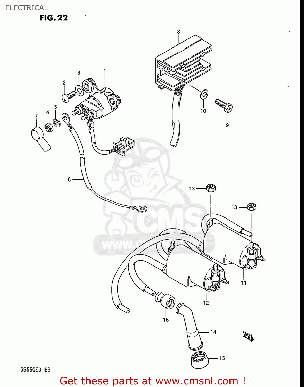 ELECTRICAL GS550E 1983 (D) USA (E03)