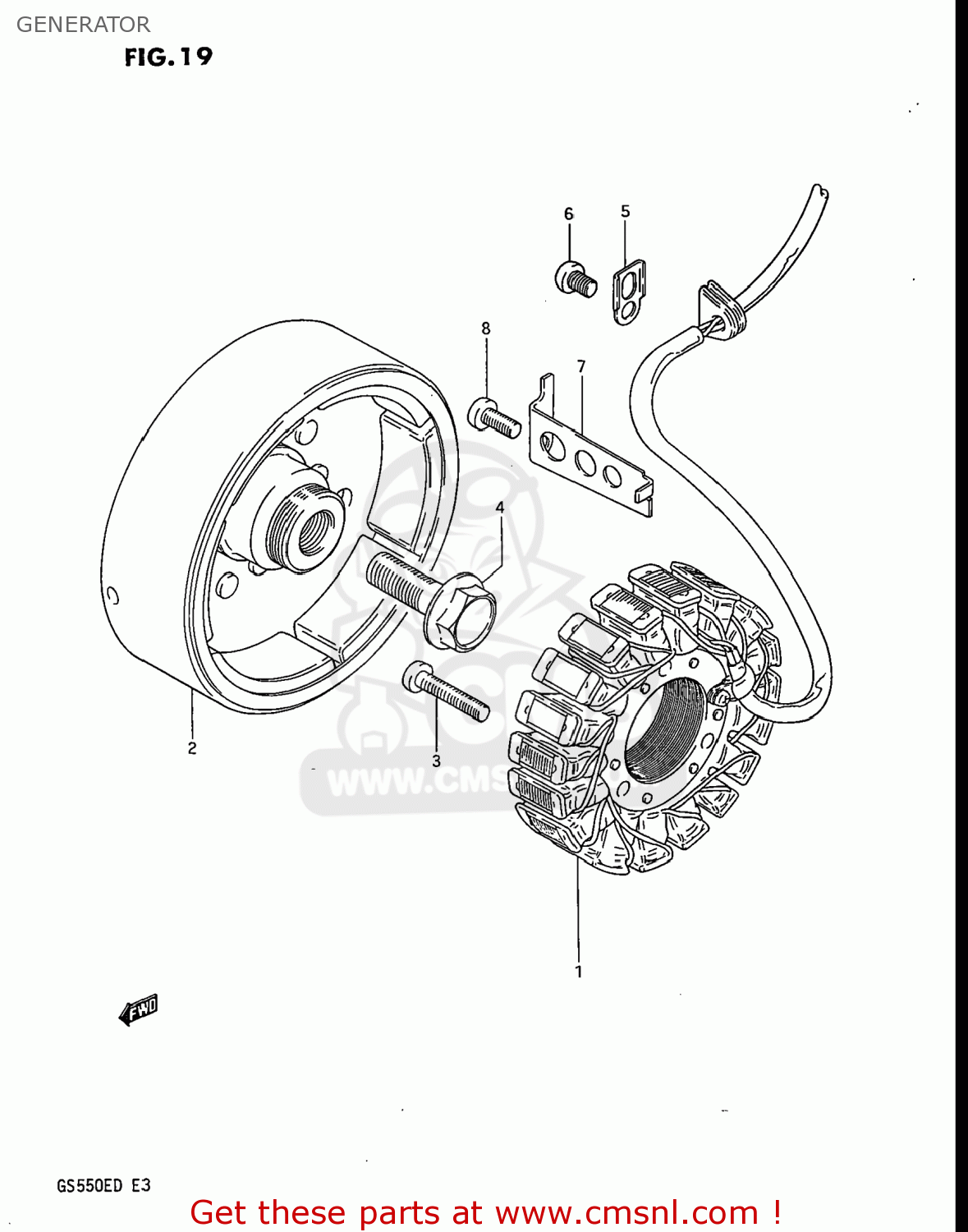 GENERATOR GS550E 1983 (D) USA (E03)