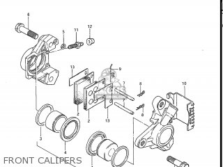 FRONT CALIPERS - GS550E 1983 (D) USA (E03)