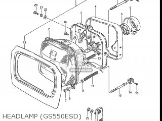 HEADLAMP (GS550ESD) - GS550E 1983 (D) USA (E03)