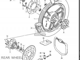 REAR WHEEL - GS550E 1983 (D) USA (E03)