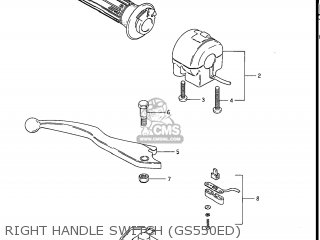 RIGHT HANDLE SWITCH (GS550ED) - GS550E 1983 (D) USA (E03)