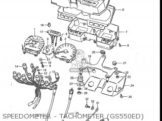 SPEEDOMETER - TACHOMETER (GS550ED) - GS550E 1983 (D) USA (E03)