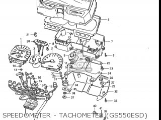 SPEEDOMETER - TACHOMETER (GS550ESD) - GS550E 1983 (D) USA (E03)