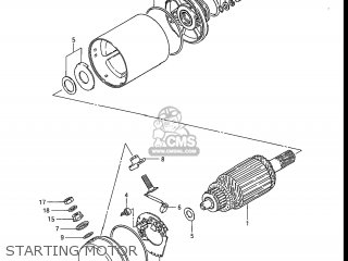 STARTING MOTOR - GS550E 1983 (D) USA (E03)