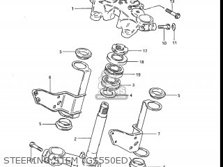 STEERING STEM (GS550ED) - GS550E 1983 (D) USA (E03)