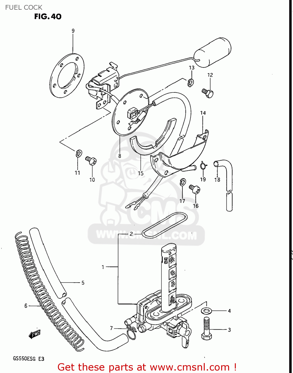FUEL COCK GS550EF 1984 (E) USA (E03)