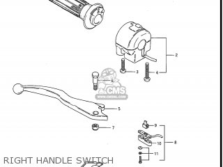 RIGHT HANDLE SWITCH - GS550EF 1984 (E) USA (E03)