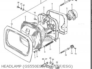 HEADLAMP (GS550ES3/ESE/ESF/ESG) - GS550EF 1985 (F) USA (E03)