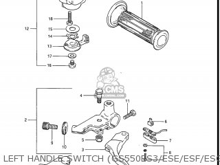 LEFT HANDLE SWITCH (GS550ES3/ESE/ESF/ESG) - GS550EF 1985 (F) USA (E03)