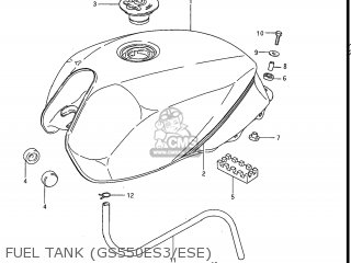 FUEL TANK (GS550ES3/ESE) - GS550EF 1986 (G) USA (E03)