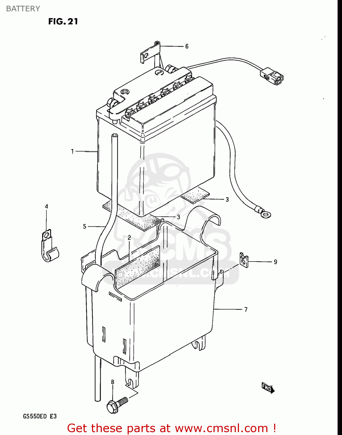 BATTERY GS550ES 1983 (D) USA (E03)
