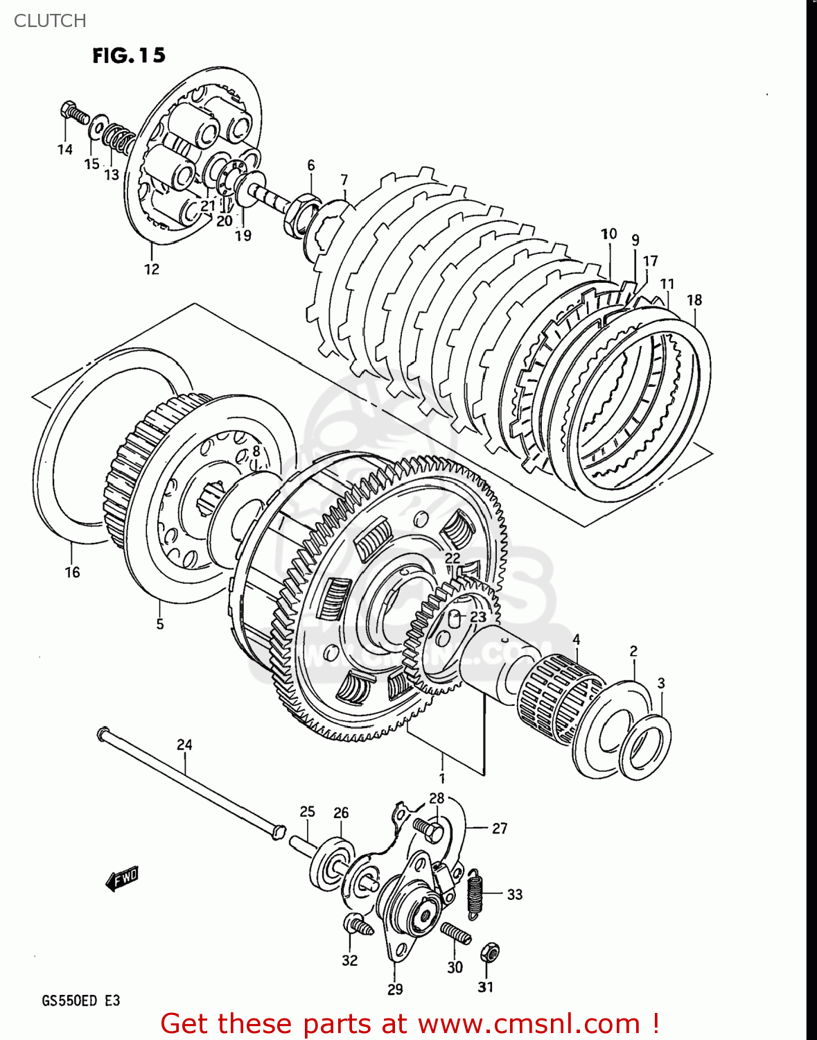 CLUTCH GS550ES 1983 (D) USA (E03)