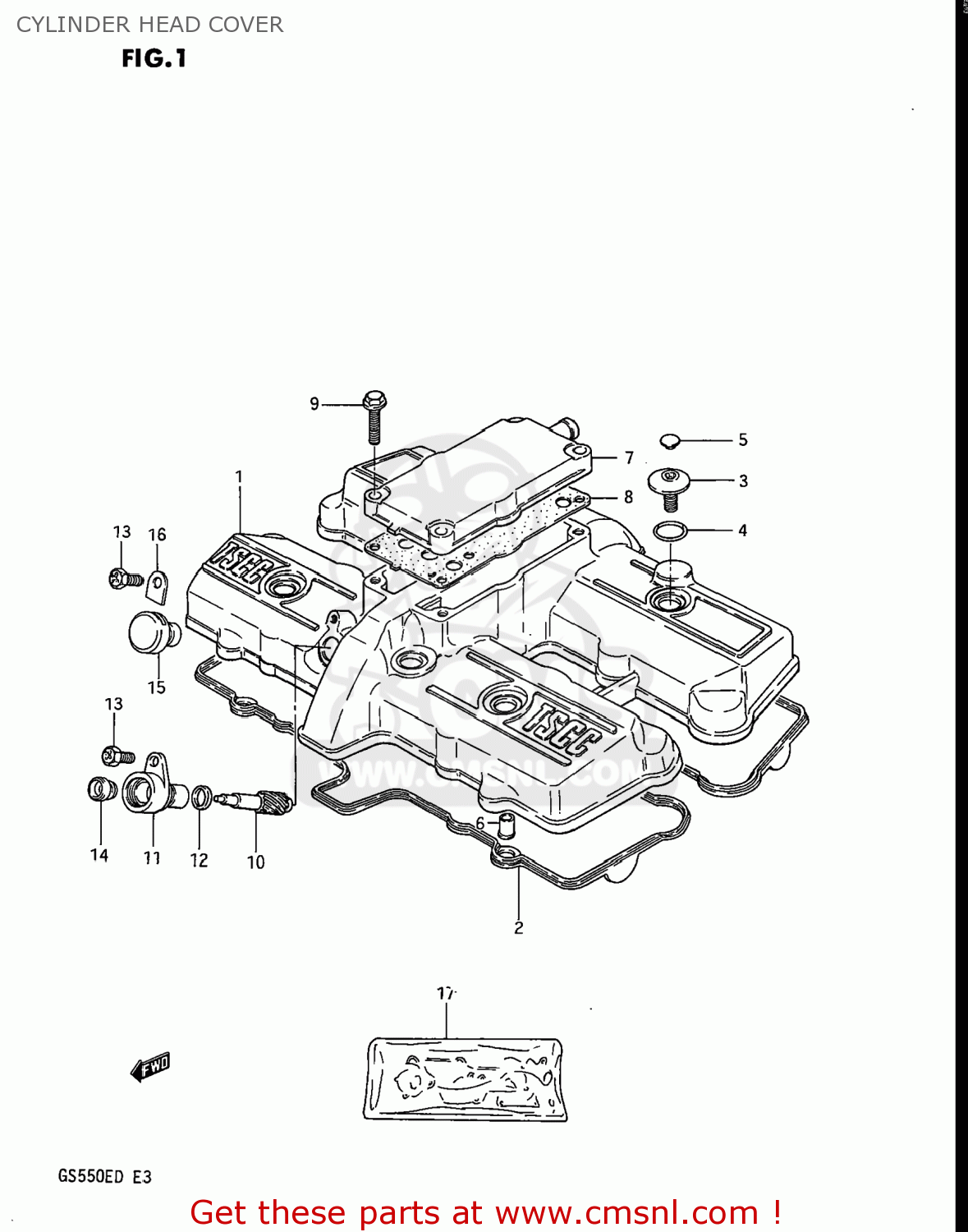 CYLINDER HEAD COVER GS550ES 1983 (D) USA (E03)