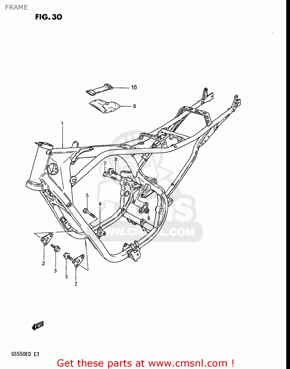 FRAME GS550ES 1983 (D) USA (E03)