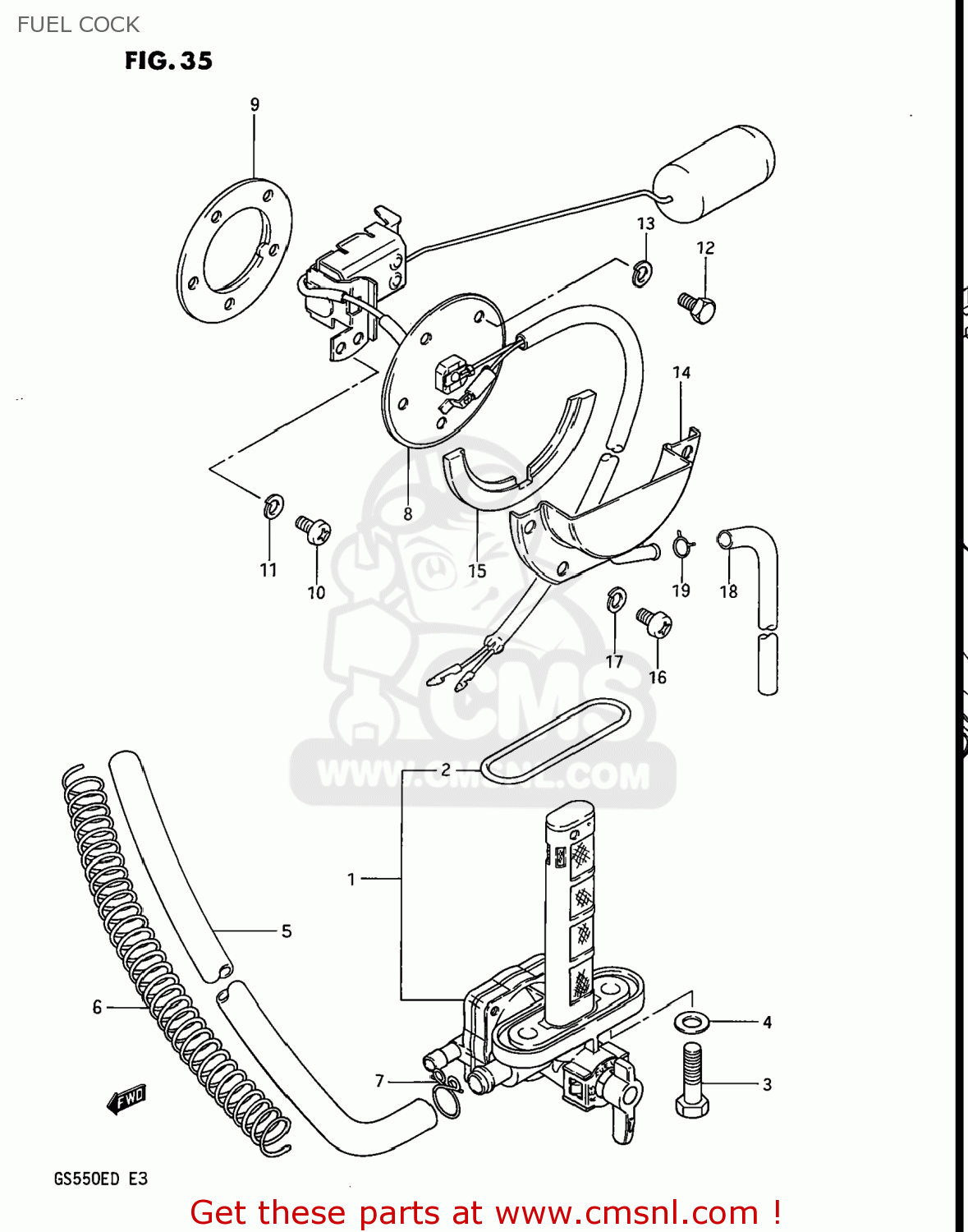FUEL COCK GS550ES 1983 (D) USA (E03)