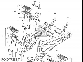 FOOTREST - GS550ES 1983 (D) USA (E03)