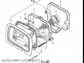 HEADLAMP (GS550ED) - GS550ES 1983 (D) USA (E03)