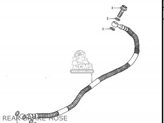REAR BRAKE HOSE - GS550ES 1983 (D) USA (E03)