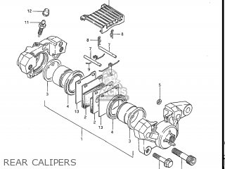 REAR CALIPERS - GS550ES 1983 (D) USA (E03)