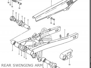 REAR SWINGING ARM - GS550ES 1983 (D) USA (E03)