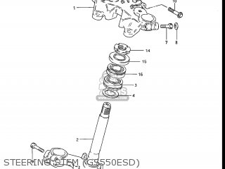 STEERING STEM (GS550ESD) - GS550ES 1983 (D) USA (E03)