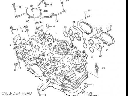CYLINDER HEAD - GS550ES GS550ESE GS550EF GS550ESF GS550ESG 83-86 (D-G) USA (E03)