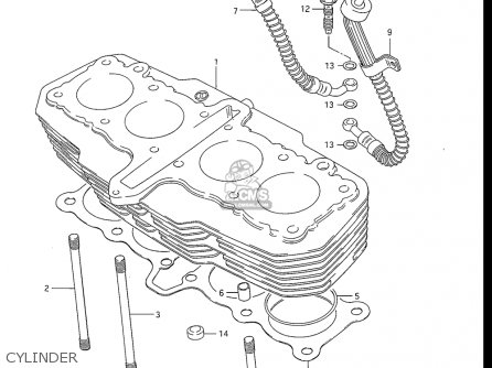 CYLINDER - GS550ES GS550ESE GS550EF GS550ESF GS550ESG 83-86 (D-G) USA (E03)
