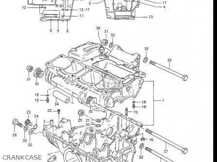 CRANKCASE - GS550ES GS550ESE GS550EF GS550ESF GS550ESG 83-86 (D-G) USA (E03)