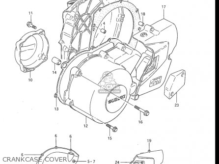 CRANKCASE COVER - GS550ES GS550ESE GS550EF GS550ESF GS550ESG 83-86 (D-G) USA (E03)