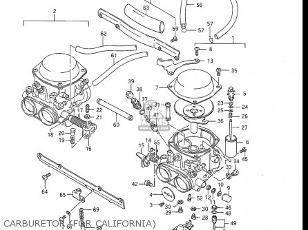 CARBURETOR (FOR CALIFORNIA) - GS550ES GS550ESE GS550EF GS550ESF GS550ESG 83-86 (D-G) USA (E03)