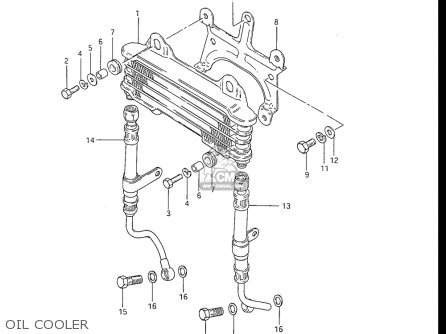 OIL COOLER - GS550ES GS550ESE GS550EF GS550ESF GS550ESG 83-86 (D-G) USA (E03)
