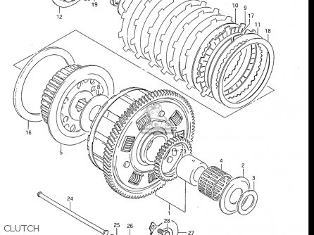 CLUTCH - GS550ES GS550ESE GS550EF GS550ESF GS550ESG 83-86 (D-G) USA (E03)