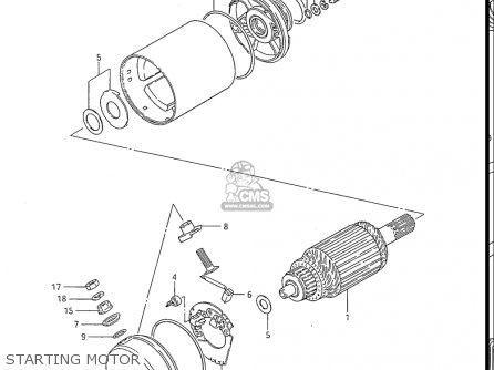STARTING MOTOR - GS550ES GS550ESE GS550EF GS550ESF GS550ESG 83-86 (D-G) USA (E03)