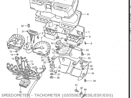SPEEDOMETER - TACHOMETER (GS550ES3/ESE/ESF/ESG) - GS550ES GS550ESE GS550EF GS550ESF GS550ESG 83-86 (D-G) USA (E03)