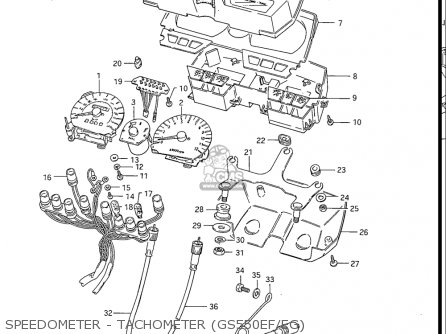 SPEEDOMETER - TACHOMETER (GS550EF/EG) - GS550ES GS550ESE GS550EF GS550ESF GS550ESG 83-86 (D-G) USA (E03)