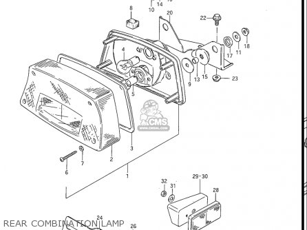 REAR COMBINATION LAMP - GS550ES GS550ESE GS550EF GS550ESF GS550ESG 83-86 (D-G) USA (E03)