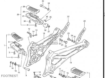 FOOTREST - GS550ES GS550ESE GS550EF GS550ESF GS550ESG 83-86 (D-G) USA (E03)