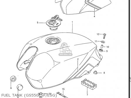 FUEL TANK (GS550ESF/ESG) - GS550ES GS550ESE GS550EF GS550ESF GS550ESG 83-86 (D-G) USA (E03)