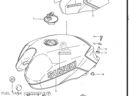 FUEL TANK (GS550EF/EG) - GS550ES GS550ESE GS550EF GS550ESF GS550ESG 83-86 (D-G) USA (E03)