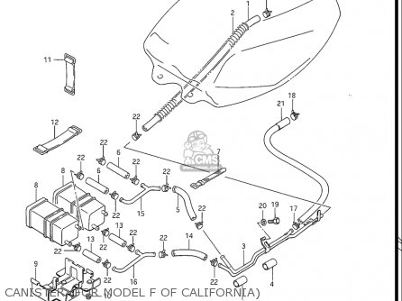 CANISTER (FOR MODEL F OF CALIFORNIA) - GS550ES GS550ESE GS550EF GS550ESF GS550ESG 83-86 (D-G) USA (E03)