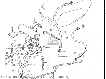 CANISTER (FOR MODEL G OF CALIFORNIA) - GS550ES GS550ESE GS550EF GS550ESF GS550ESG 83-86 (D-G) USA (E03)