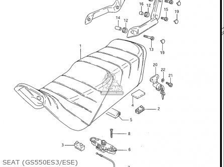 SEAT (GS550ES3/ESE) - GS550ES GS550ESE GS550EF GS550ESF GS550ESG 83-86 (D-G) USA (E03)