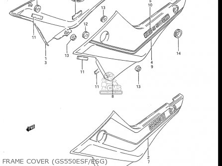 FRAME COVER (GS550ESF/ESG) - GS550ES GS550ESE GS550EF GS550ESF GS550ESG 83-86 (D-G) USA (E03)