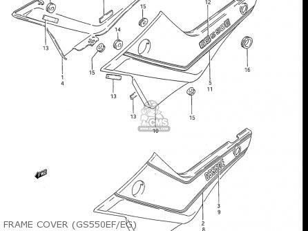 FRAME COVER (GS550EF/EG) - GS550ES GS550ESE GS550EF GS550ESF GS550ESG 83-86 (D-G) USA (E03)