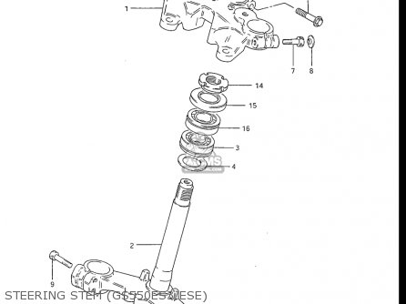 STEERING STEM (GS550ES3/ESE) - GS550ES GS550ESE GS550EF GS550ESF GS550ESG 83-86 (D-G) USA (E03)