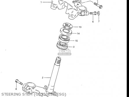 STEERING STEM (GS550ESF/ESG) - GS550ES GS550ESE GS550EF GS550ESF GS550ESG 83-86 (D-G) USA (E03)